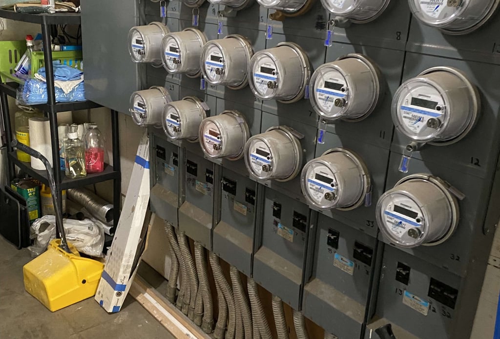 Commercial building electric meters