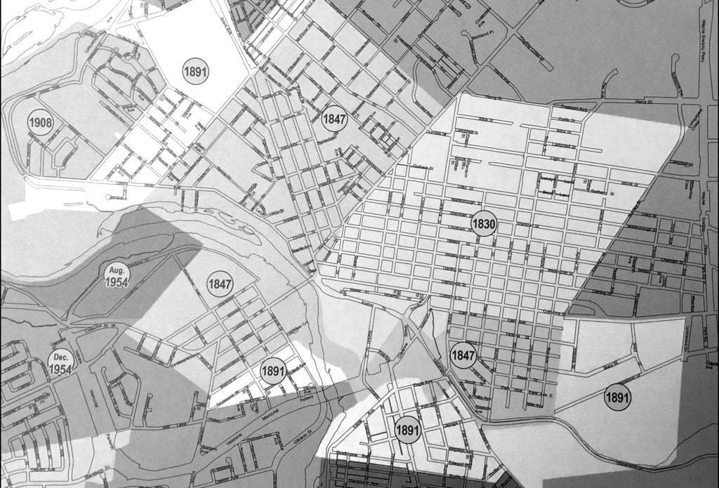 Map of Brantford's Annexations