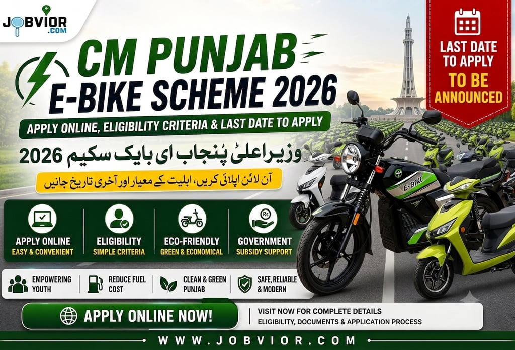 CM Punjab E-Bike Scheme 2026 electric bike for students