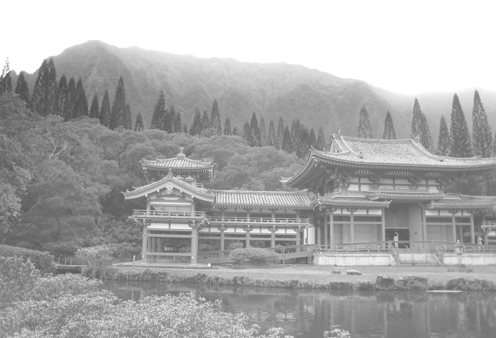Foggy memories of Buddhist temple in Honolulu