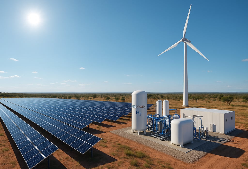 Austrália testa hidrogênio verde com energia solar e água reciclada