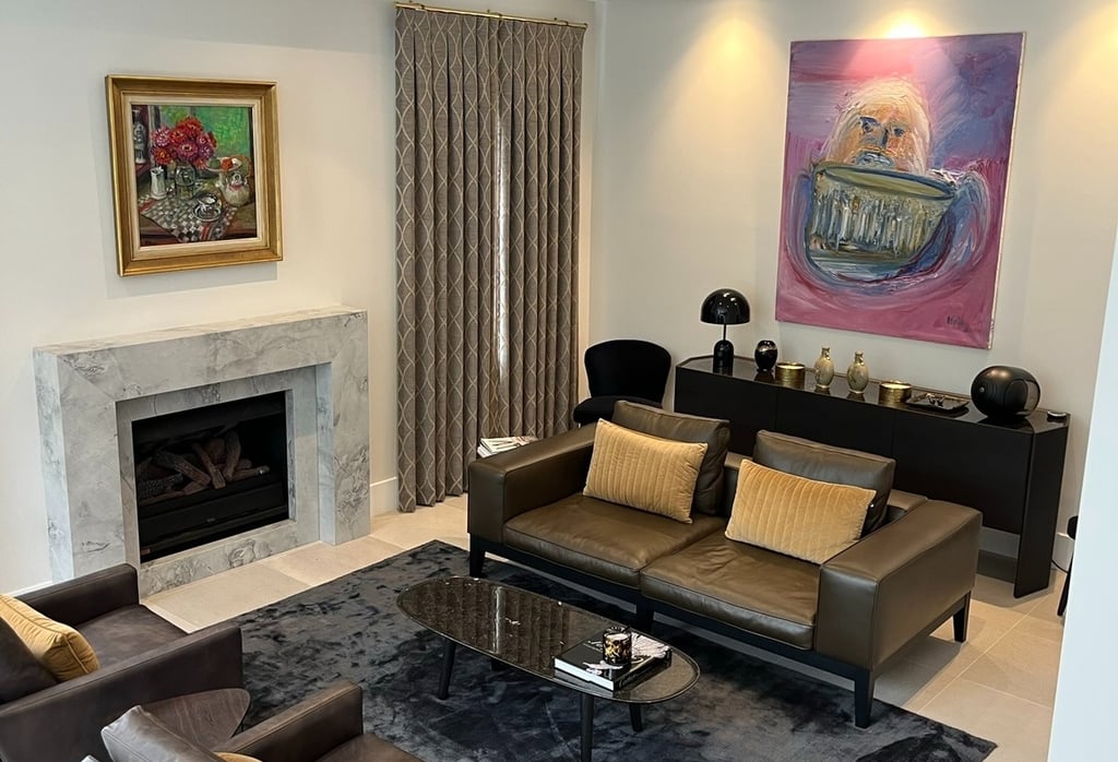 a lovely pairing of Sidney Nolan and Margaret Olley enhancing this space