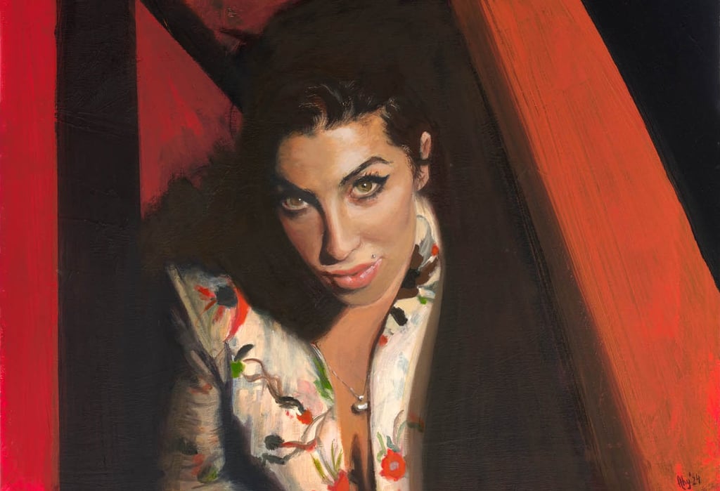 Amy Winehouse óleo sobre lienzo