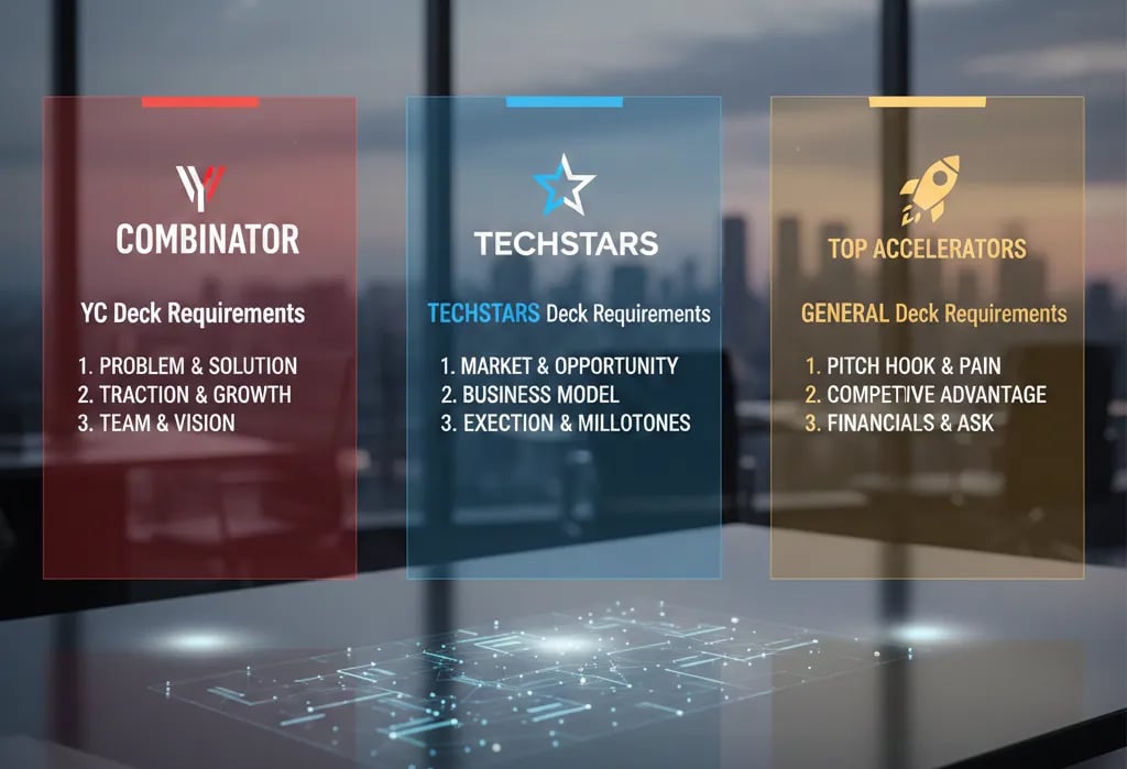 Deck Requirements for YC, Techstars, and Top Accelerators
