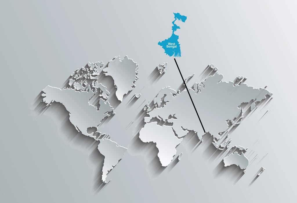 West Bengal Map in the world (c) WBIDC