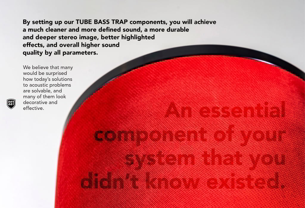 HiFi acoustic treatment with Tube Bass trap, AbFusor, Acoustic Wall Panel, QR Diffusor