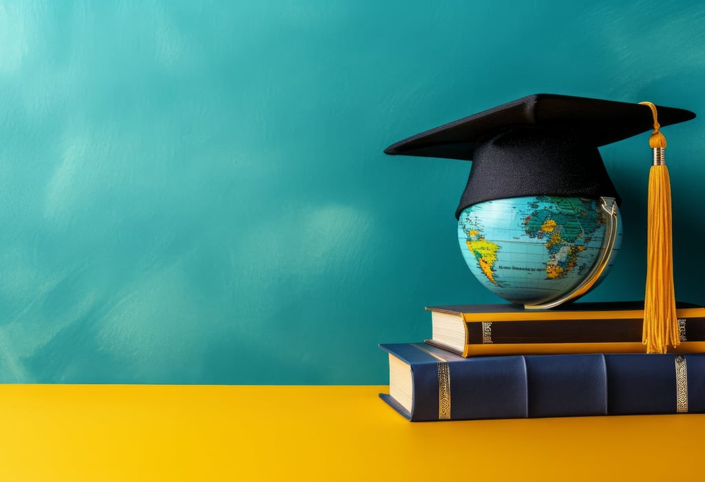 Graduation-cap-with-earth-globe-concept-of-studying-abroad