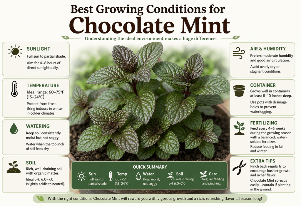 Best Growing Conditions for Chocolate Mint