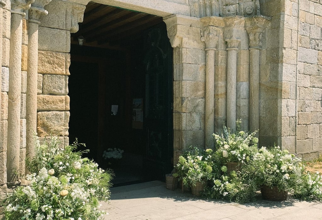 una boda en la Colegiata de baiona