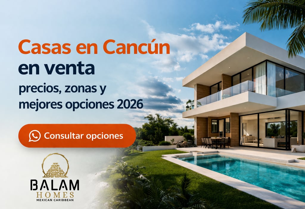 Casas en Cancún en venta 2026 | Opciones residenciales en zonas premium