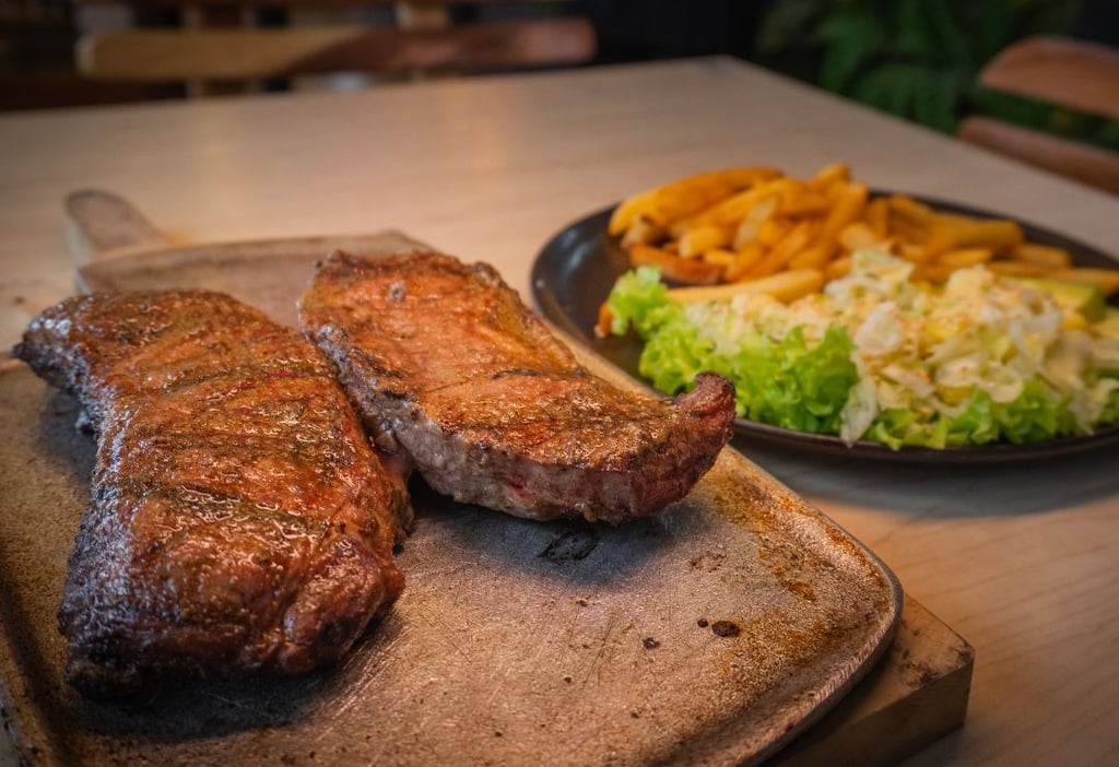 Corte de Carne en el restaurante La Martina en Salento Quindio