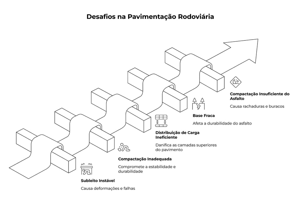Diagrama de problemas em pavimentação
