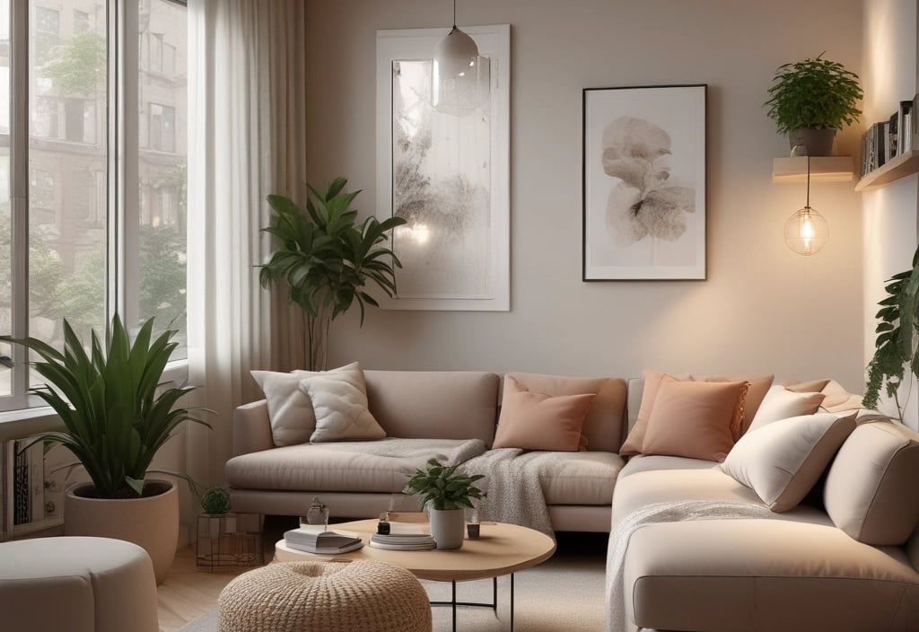 a chair and a lamp in a room