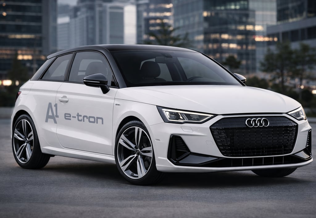 Audi A1 e-tron conceito 2029 carro elétrico compacto acessível