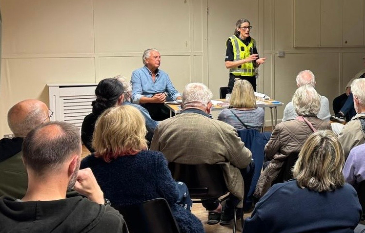 PC Sam Campbell at Home Security meeting 9 September 2025, Chaired by D Dawson