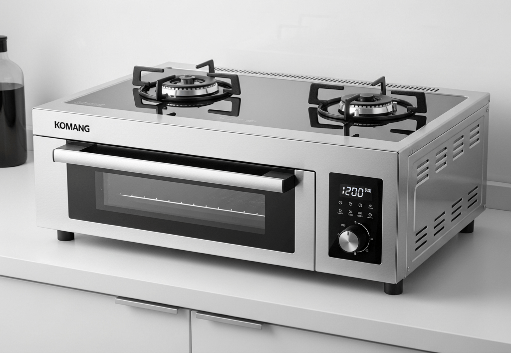 a imagination of a smart oven in future.