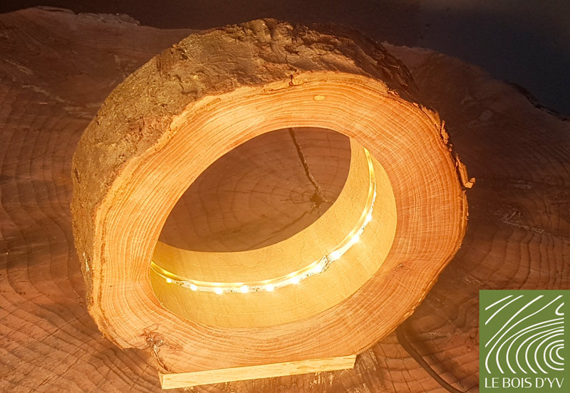 lampe anneau en chene