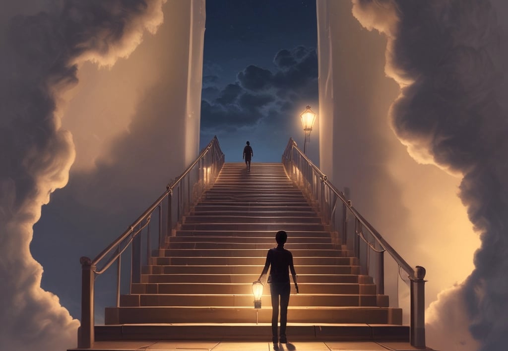 photo of white staircase