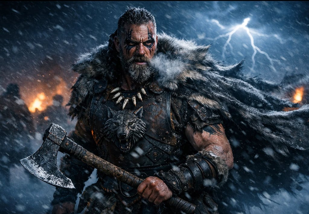 a man in a costume holding a hammer and a hammer