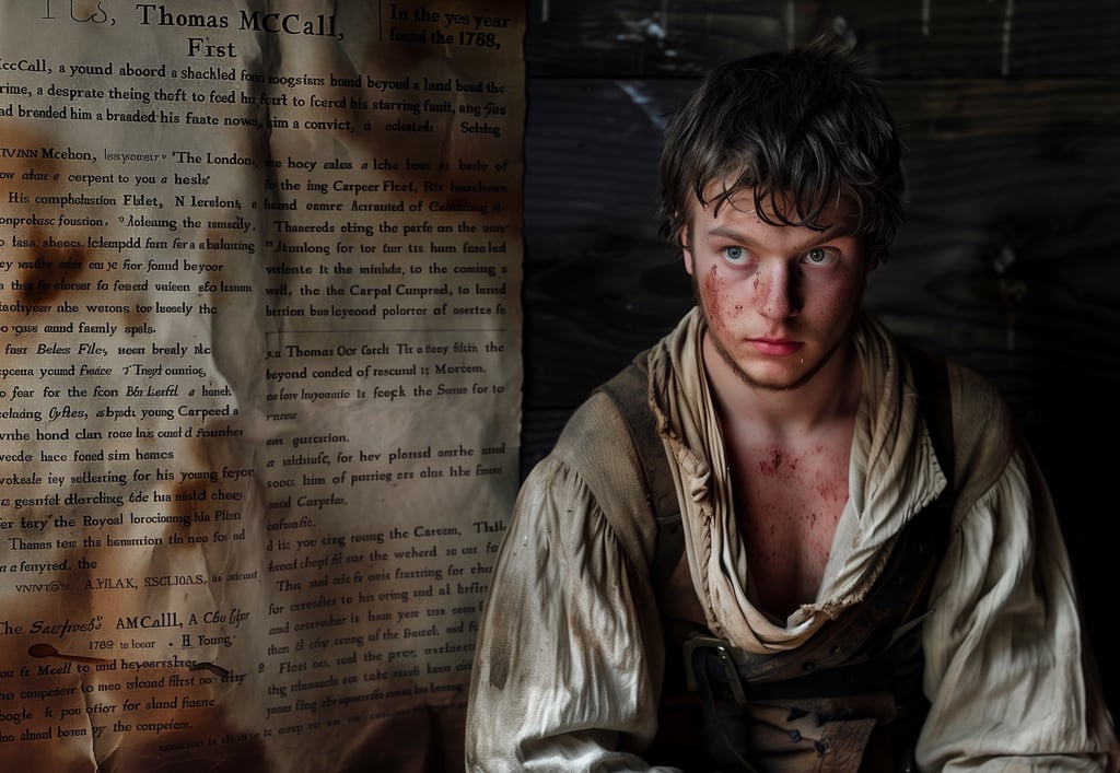 Young convict shipped from England to Australia
