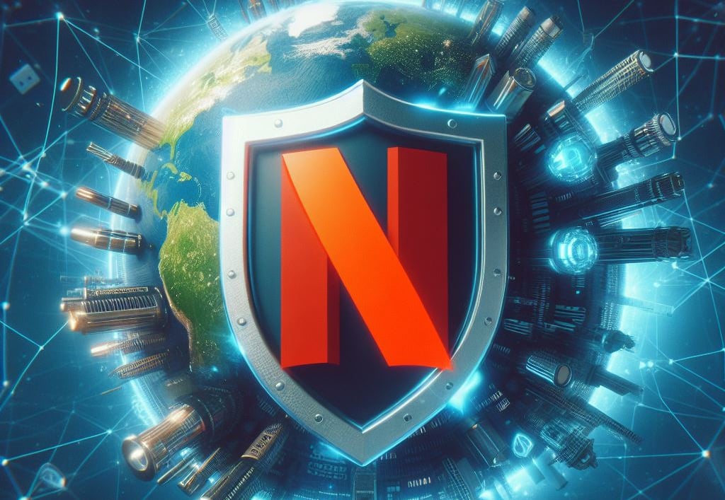 Netflix and Nordvpn Combined Logo 