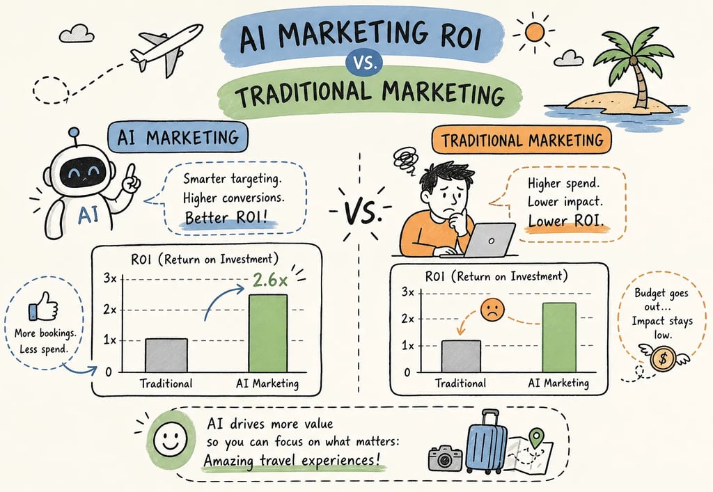 ai vs traditional marketing roi for hotels and tour operators