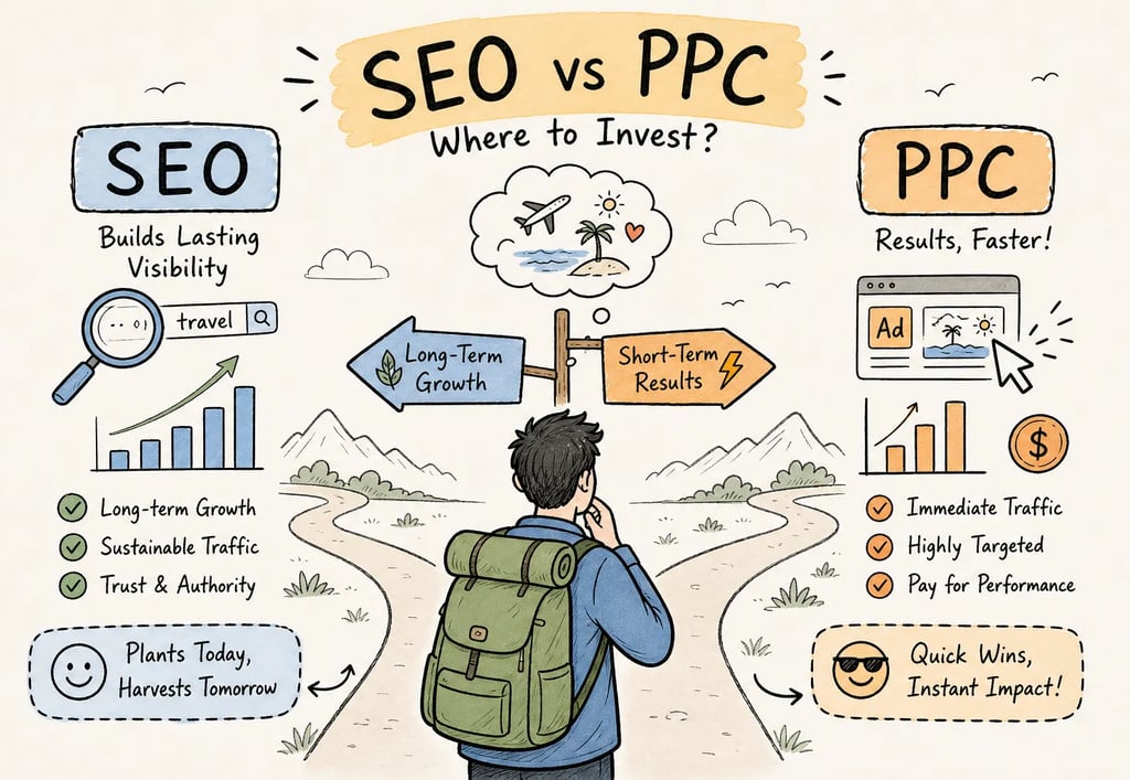 travel seo vs ppc
