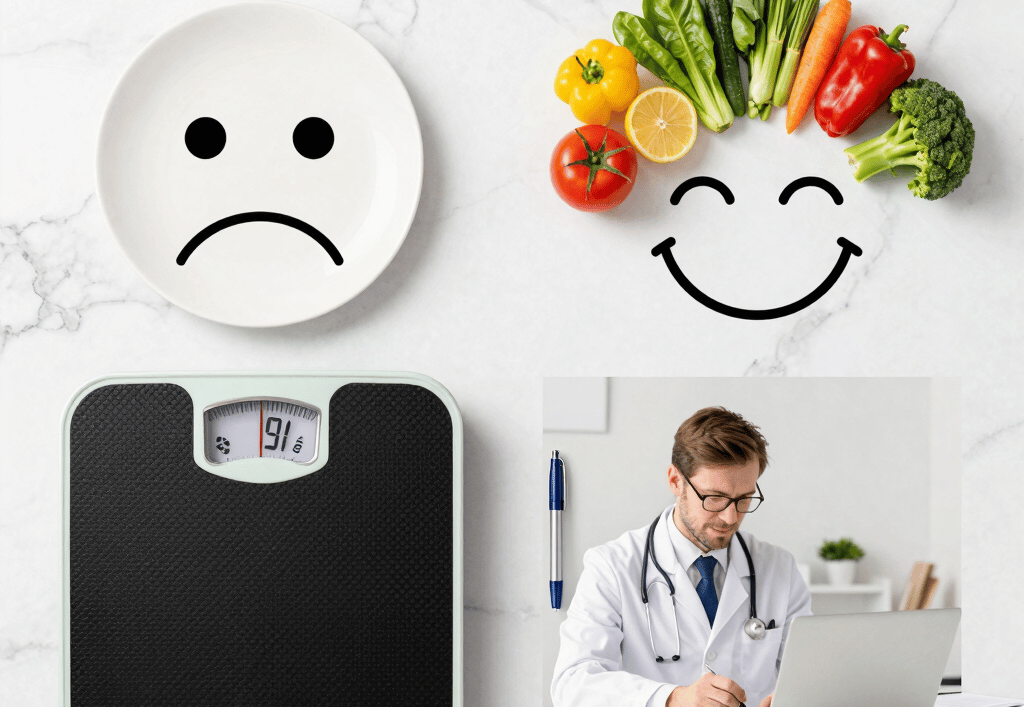 Comparison showing failed weight loss programs versus doctor-approved GLP-1 weight loss method