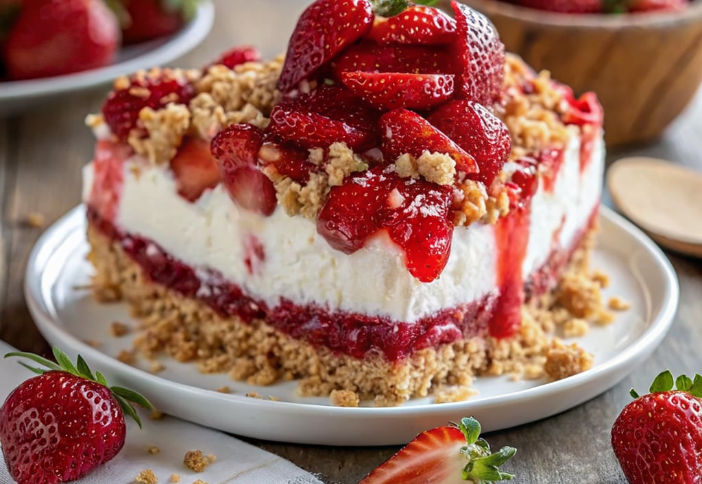 A colorful assortment of strawberry cookies with different toppings and textures on a baking tray