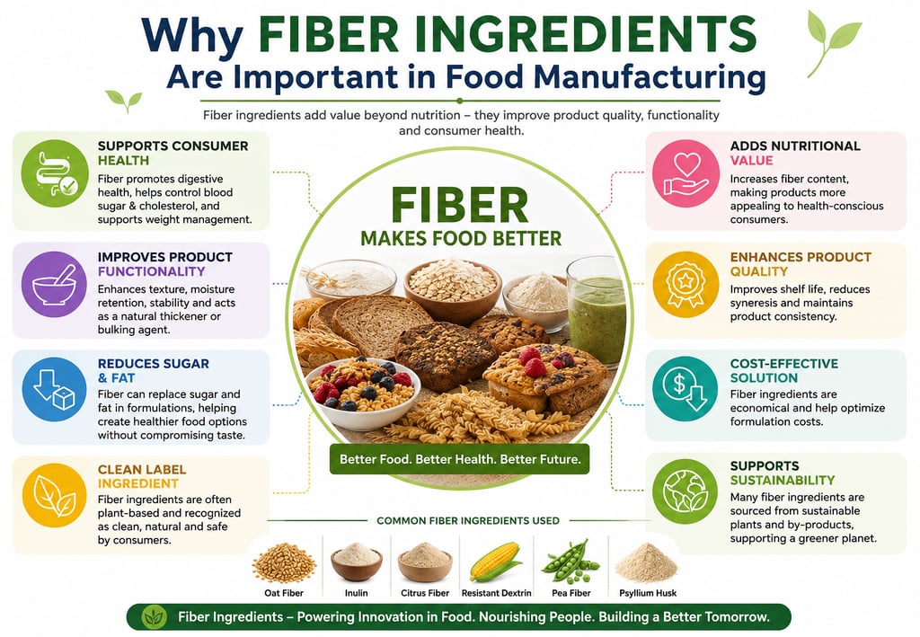 Why Fiber Ingredients Are Important in Food Manufacturing