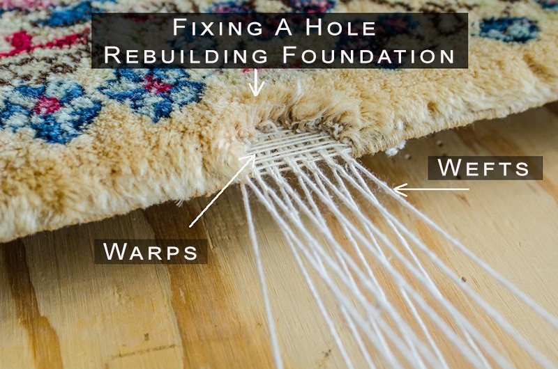 Fixing Rug Hole - Building New Foundation - Nazmiyal