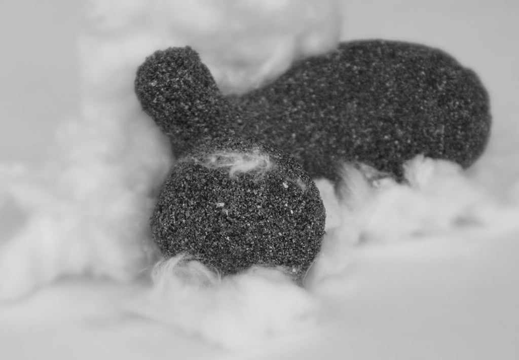 Sand and cotton sculpture