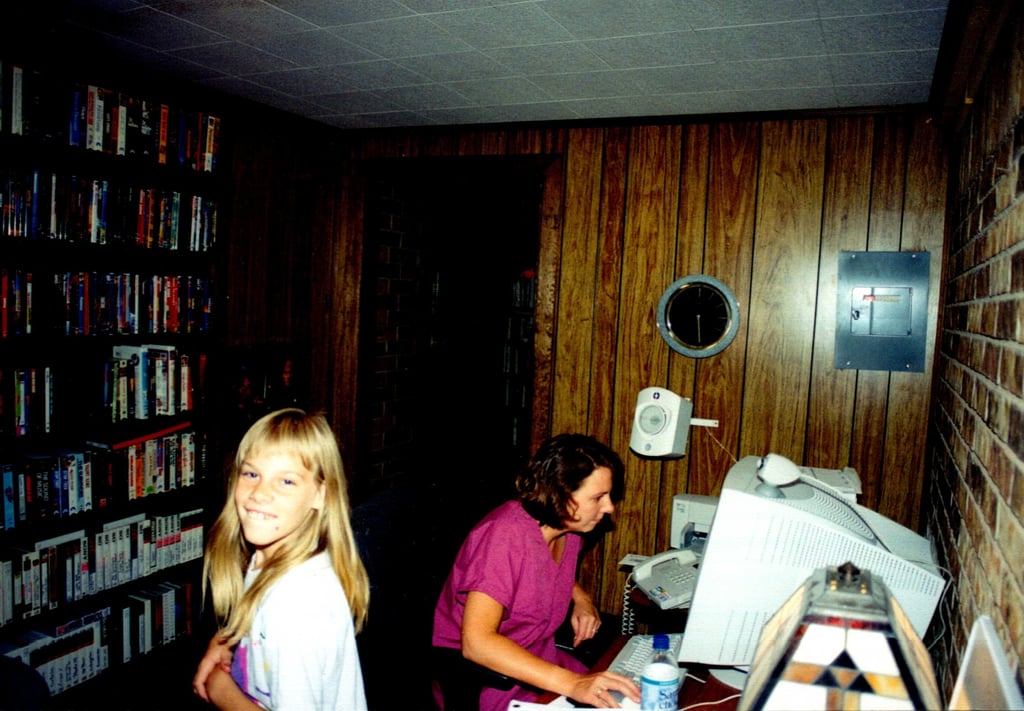 Kyrstin and Lady in the home office