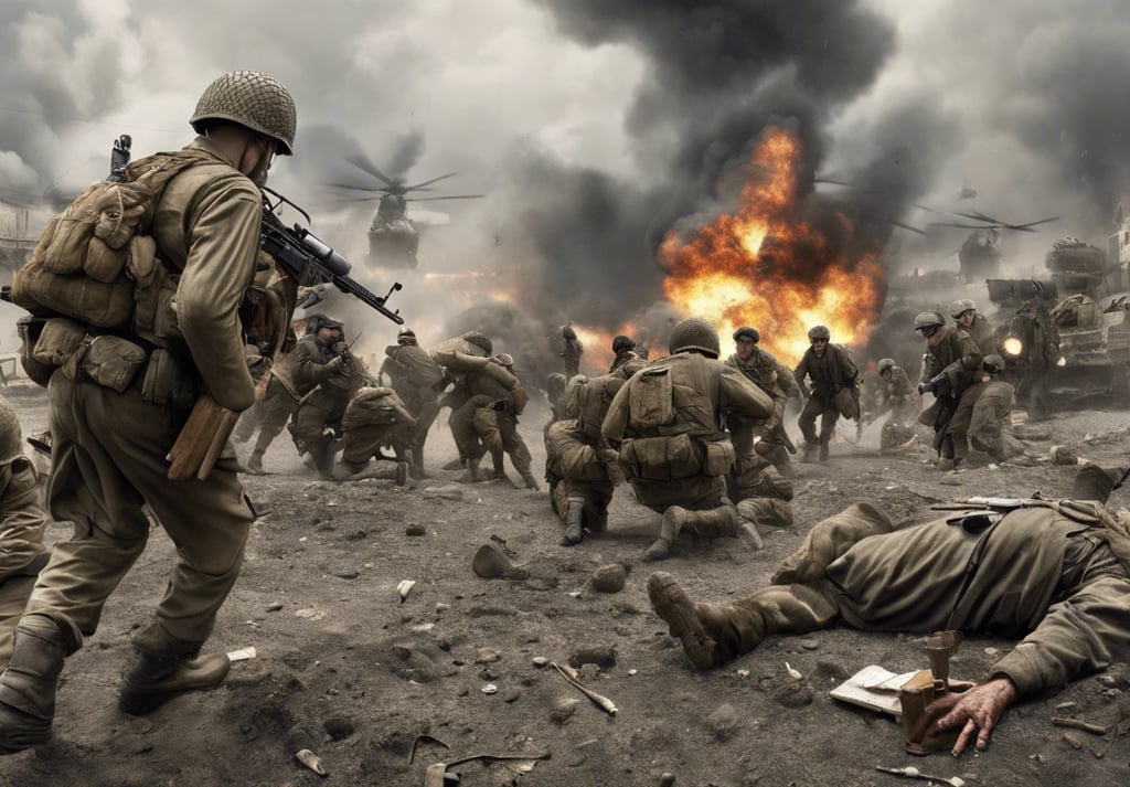 a group of soldiers during a war