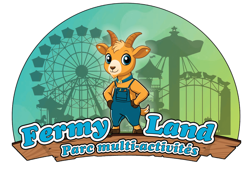 Nouveau logo Fermyland parc attractions en auvergne
