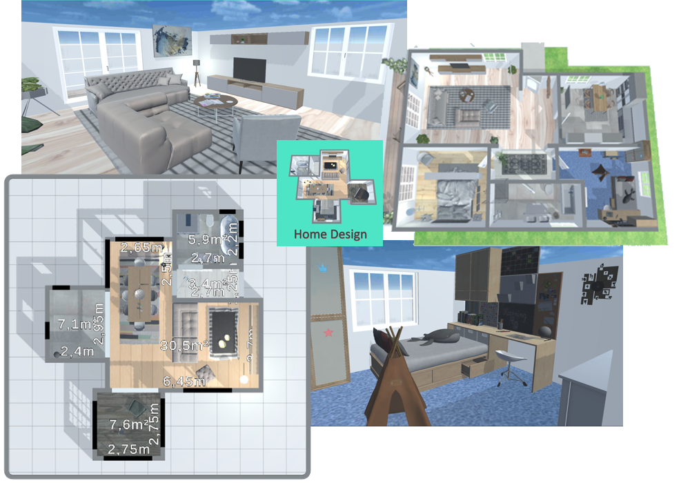 Home Design - Floor Plan designed by Kemper Apps