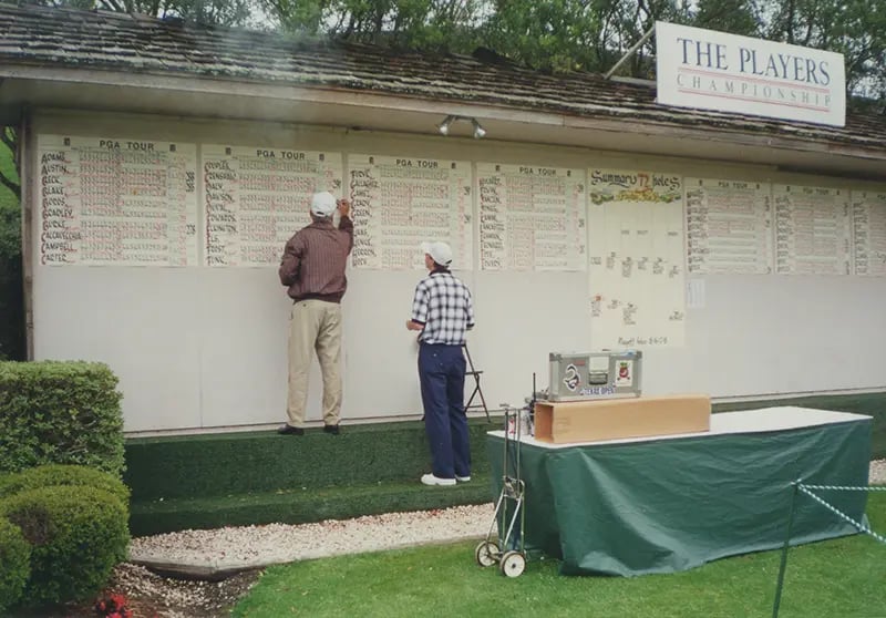 Casey volunteering at his first golf tournament.