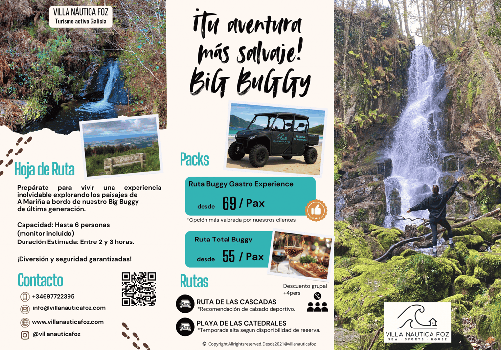 Rutas en Buggy Galicia en Foz con Villa Nautica Foz 