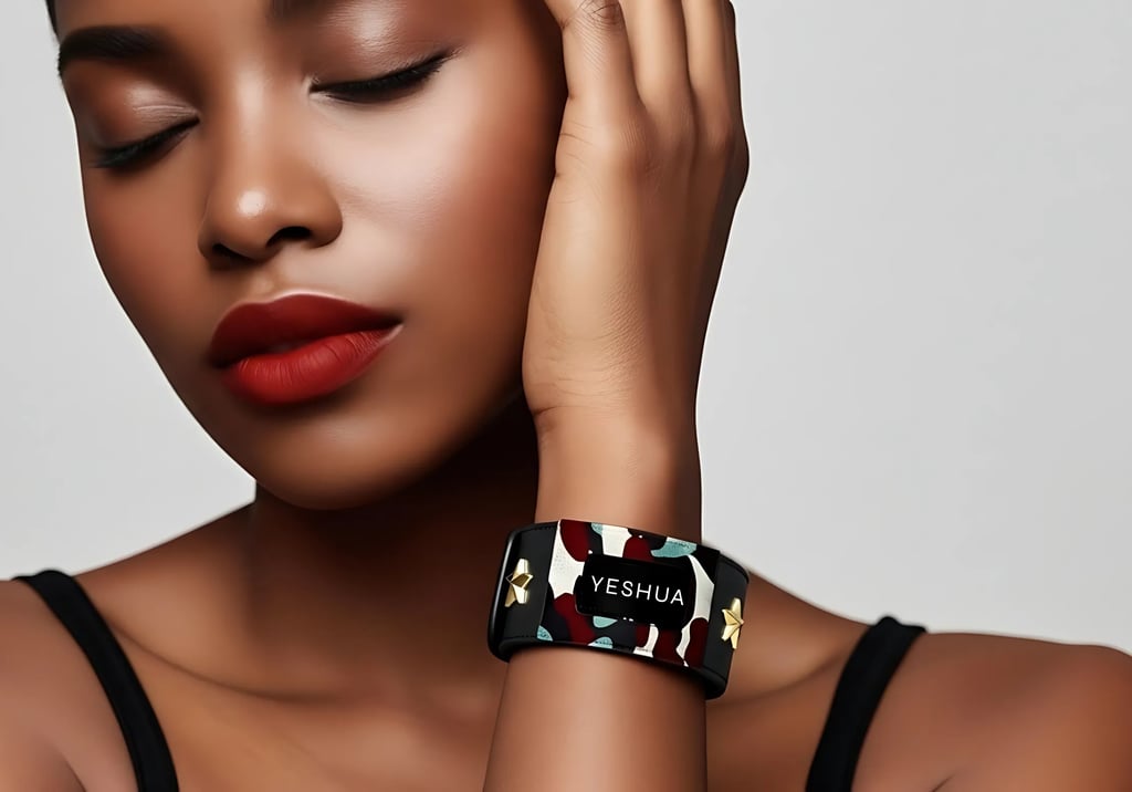 a woman with a bracelet on her wrist