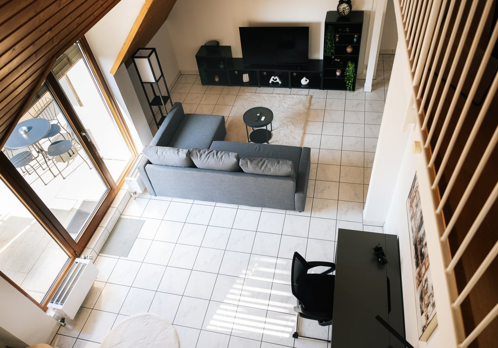 Gemütlicher Wohnbereich im Serviced Apartment in Filderstadt nahe Messe Stuttgart