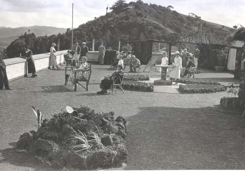 Titirangi Hotel rooftop garden.