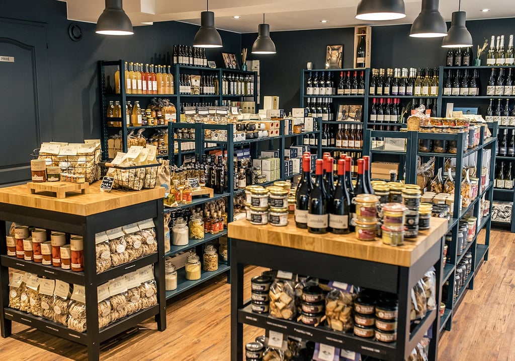 a store with shelves and shelves filled with various types of goods