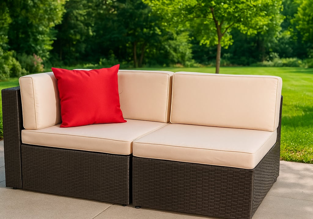 Elegant outdoor lounge set perfect for balcony and poolside relaxation