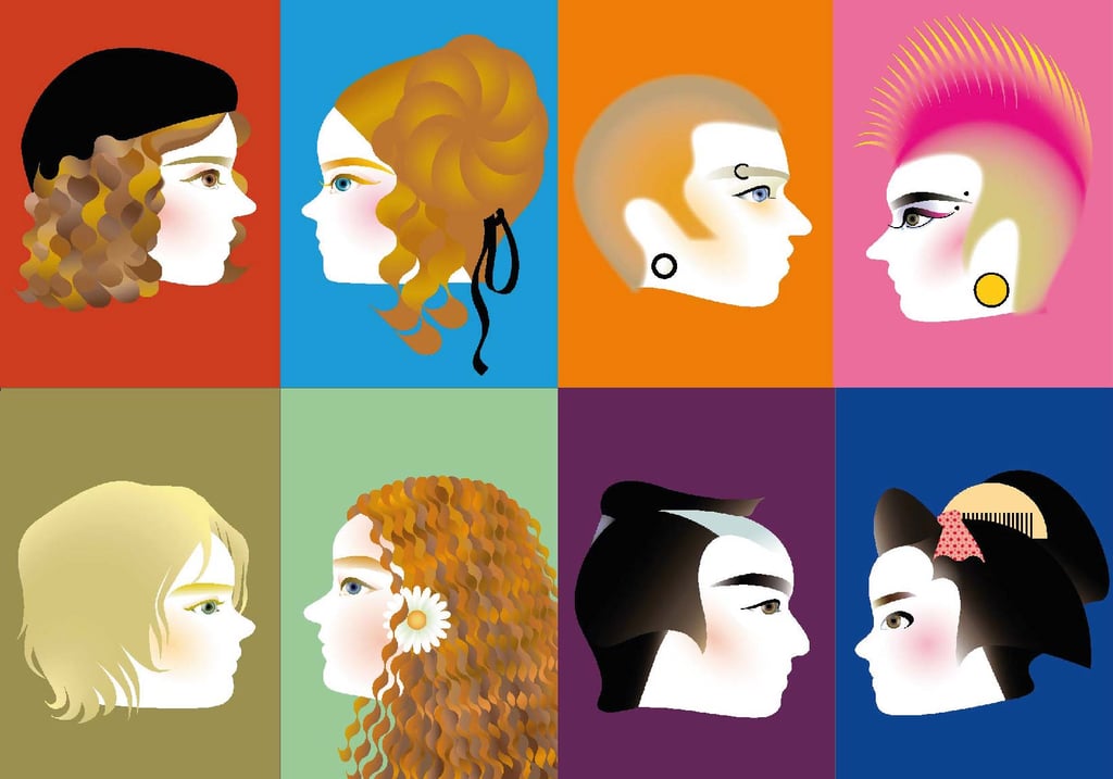 retratos ilustrados de Tomo Iida