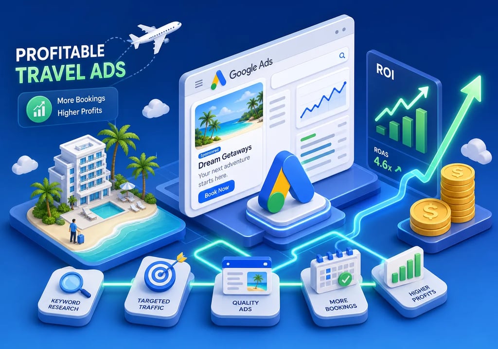 how to run profitable google ads campaigns for a travel business