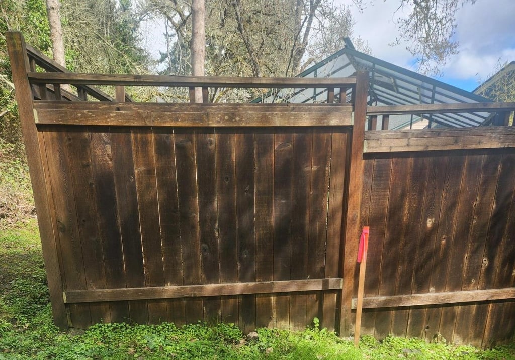 Fence over property line
