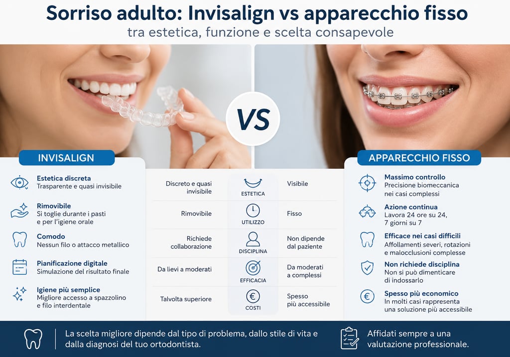 Differenza Invisaling e Ortodonzia Fissa - Gambara - Dentista Vivaldini