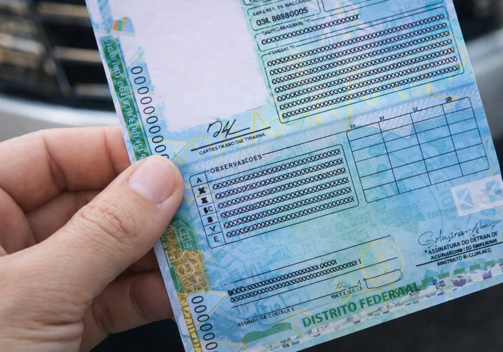 observacao na cnh destacando letras A B C no documento