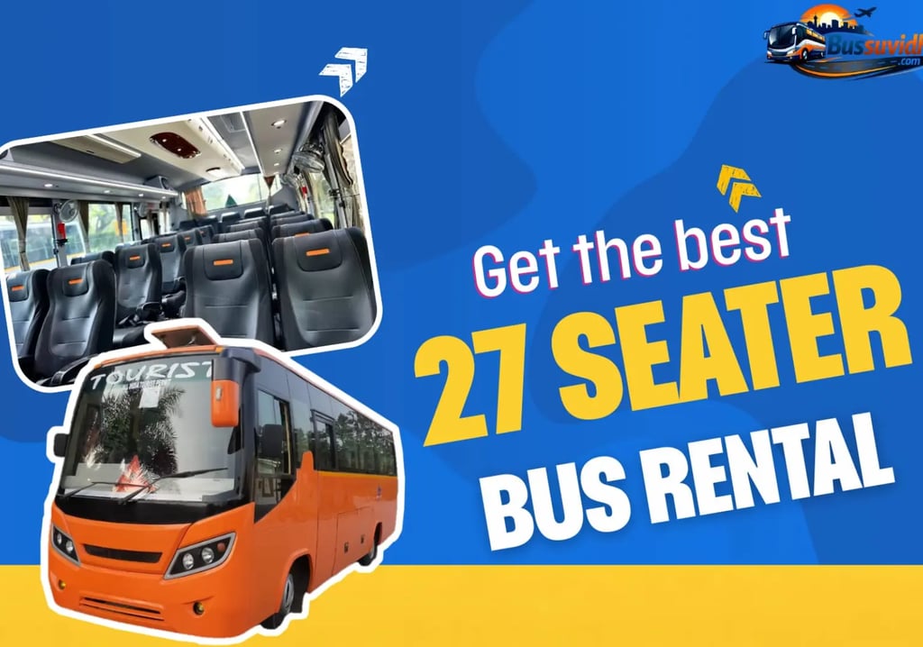 27 seater luxury bus interior and exterior view