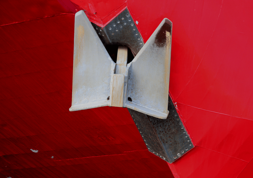 White Red Boat Anchor